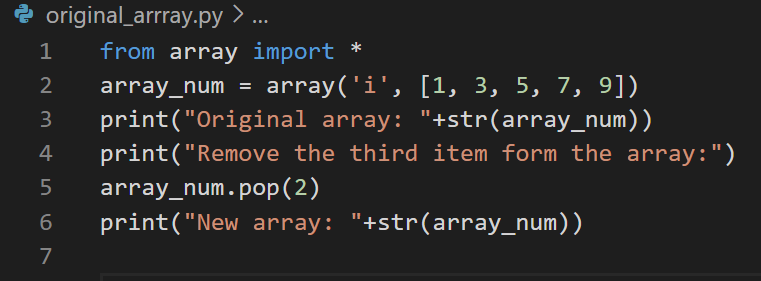 Write a Python program to remove a specified item using the index from ...