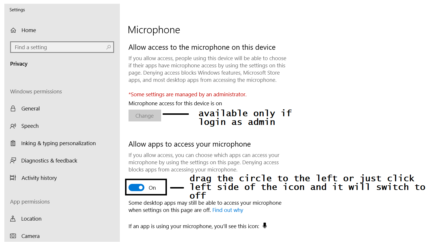how to turn on microphone windows 10