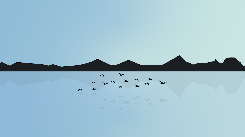 minimalist-wallpaper-birds-in-the-lake-high-resolution-2160p-4320p-1080p