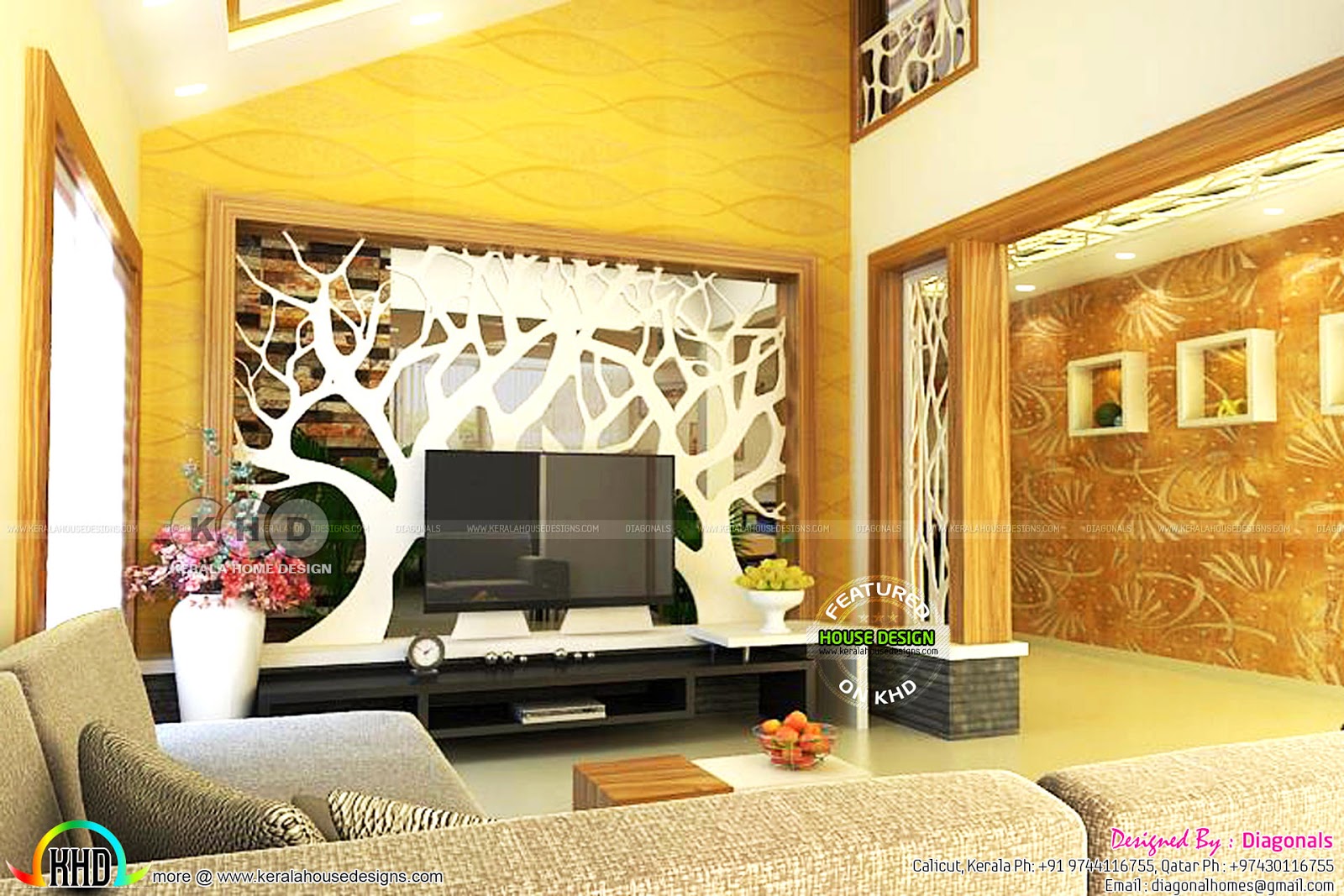 House Interiors By Diagonals Kerala Home Design Bloglovin