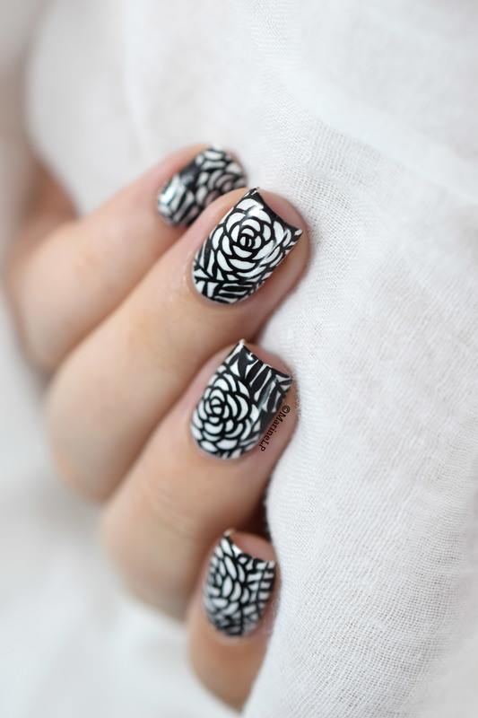 Black and White DIY Nail Art - trends4everyone