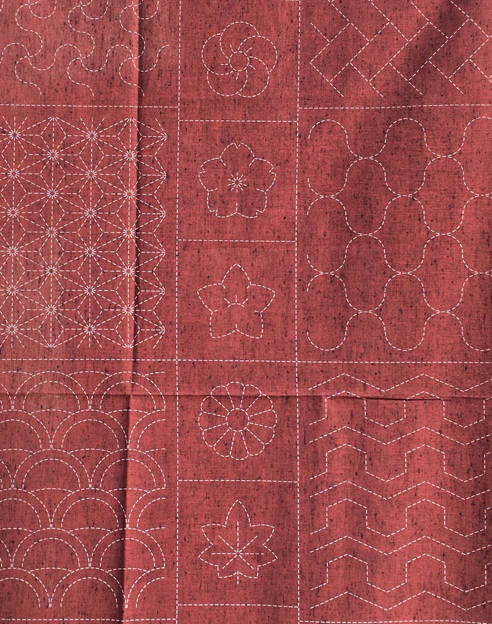 sashiko and other stitching LIMITED EDITION printed sashiko panels