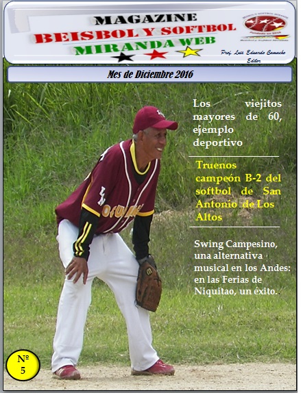 Magazine Beisbol y Softbol Miranda. Diciembre 2016