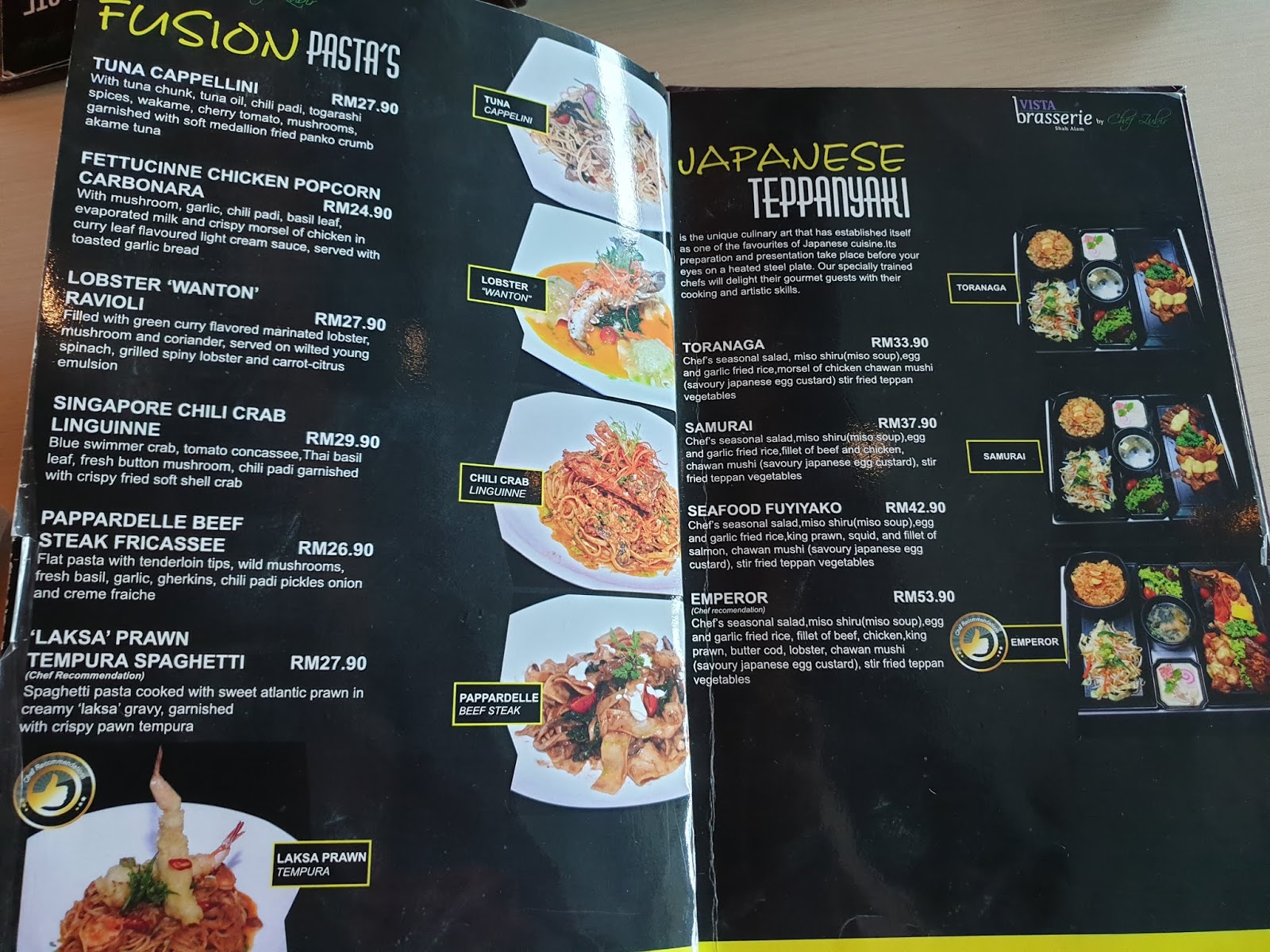 Vista Brasserie By Chef Zubir