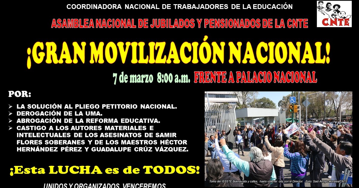 Regional Azcapotzalco CNTE CDMX MOVILIZACION DE JUBILADOS Y Regional Azcapotzalco CNTE CDMX MOVILIZACION DE JUBILADOS Y