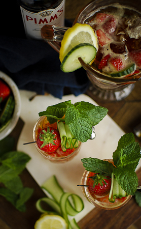 Pimms cocktail, the perfect sunshiney drink.