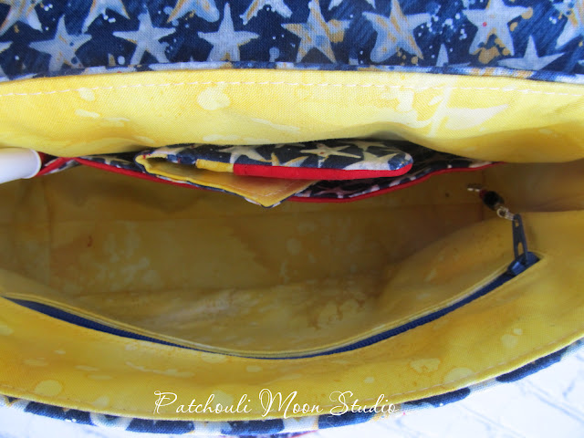 Patchouli Moon Studio~ Silvana Bag & Matching Wallet in Patriotic Fabric