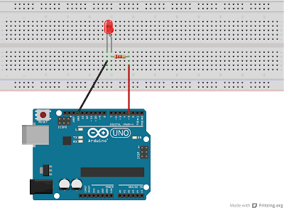 Program Menyalakan LED Menggunakan Arduino UNO