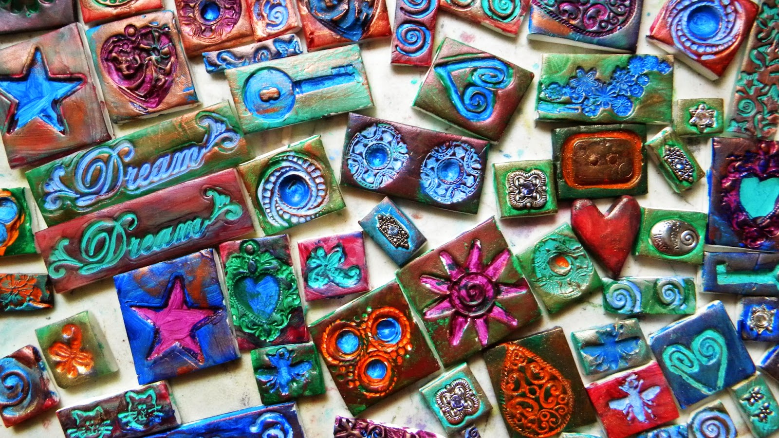Greene Earth Originals Free tutorial! Polymer clay mosaic tiles galore...