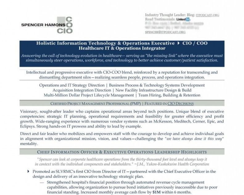 Sample Cio Resumes Resume Letter - Cio Resume Example Resume Examples Resume Best Resume 
