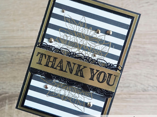 Thank You | Botanical Prints meets Ornate Garden | Black and Gold