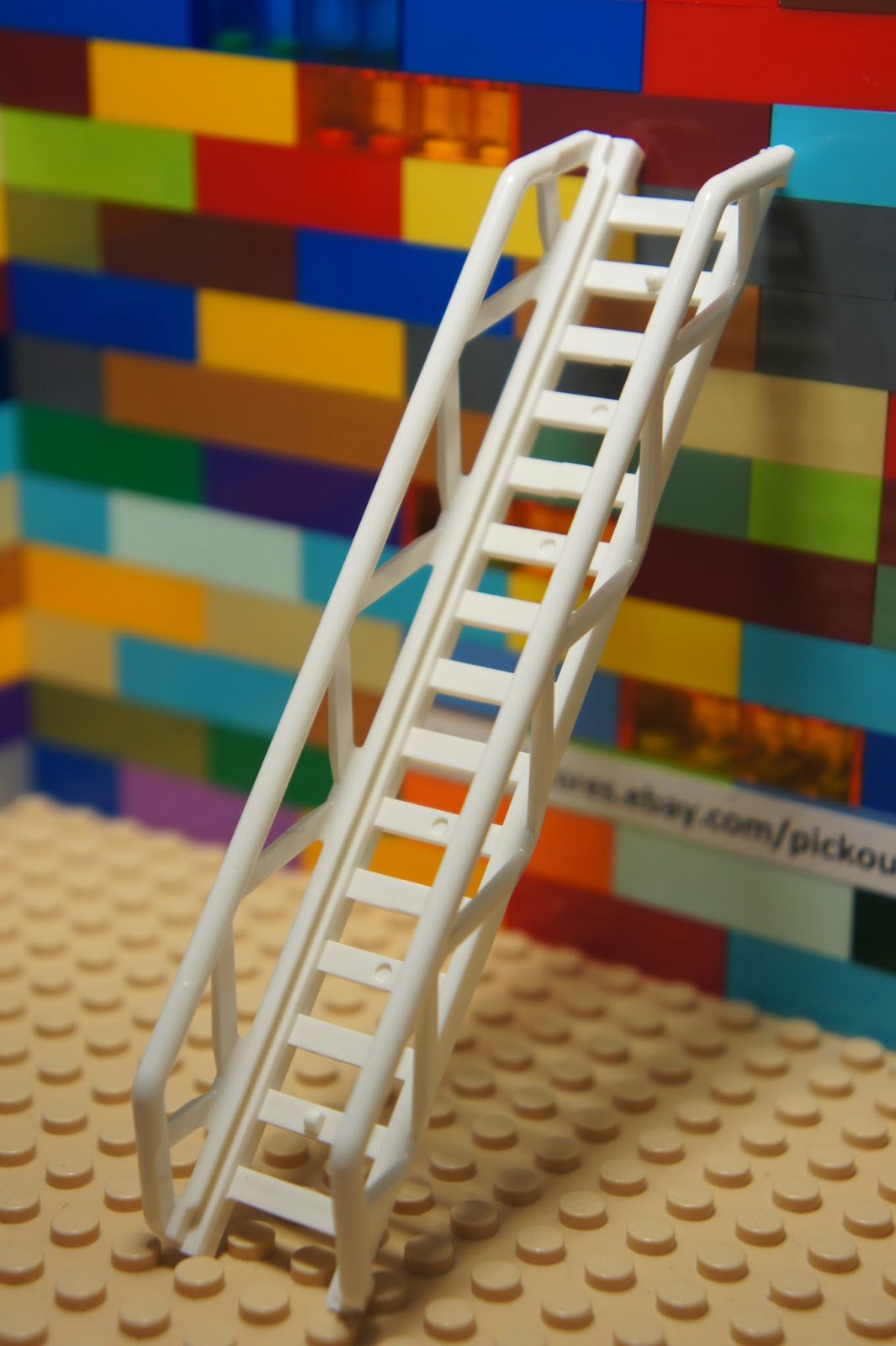 LEGO 6018585 White Fireman Truck LADDER 4 x 16 with Ø3.2 Shaft w/ Side ...