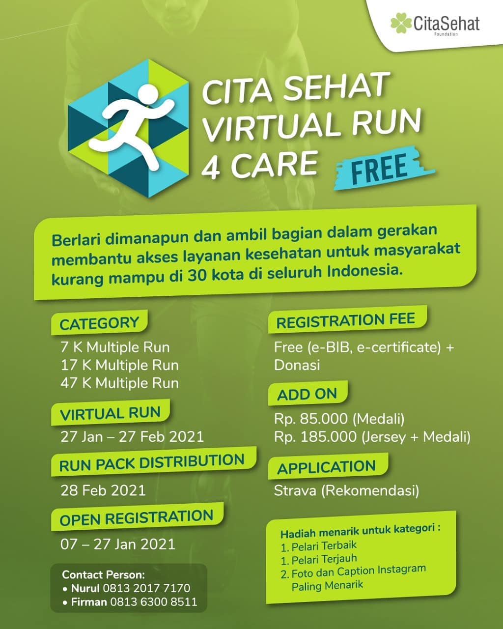 🔍 Cita Sehat Virtual Run 4 Care • 2021 Cita Sehat Virtual Run 4 Care • 2021