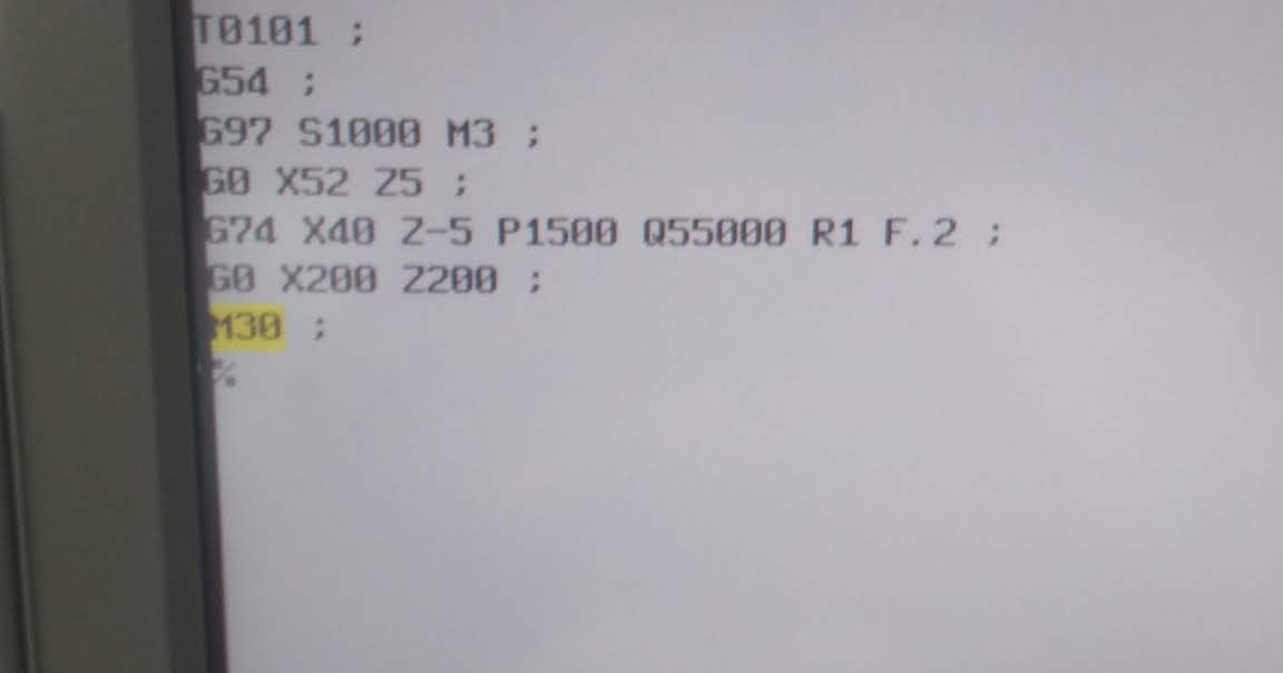 Ciclo G74 no torno CNC comando Fanuc