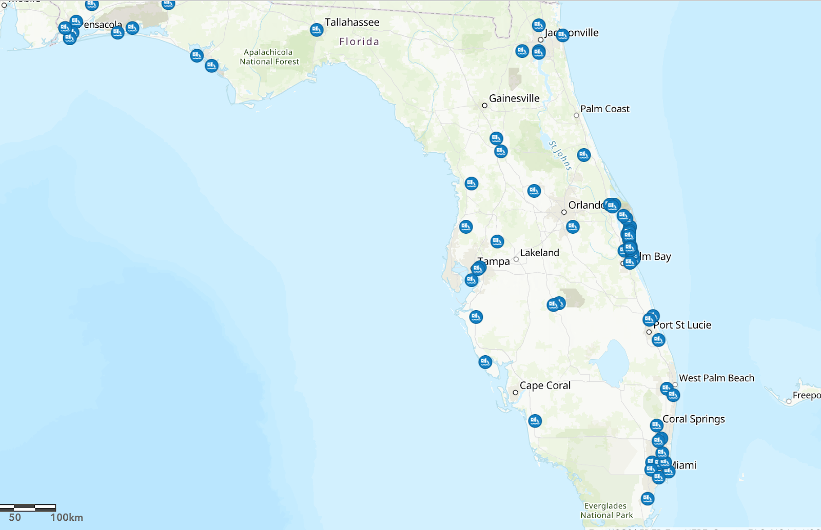 Interactive Map of PFAS Contamination in Florida Fight for Zero