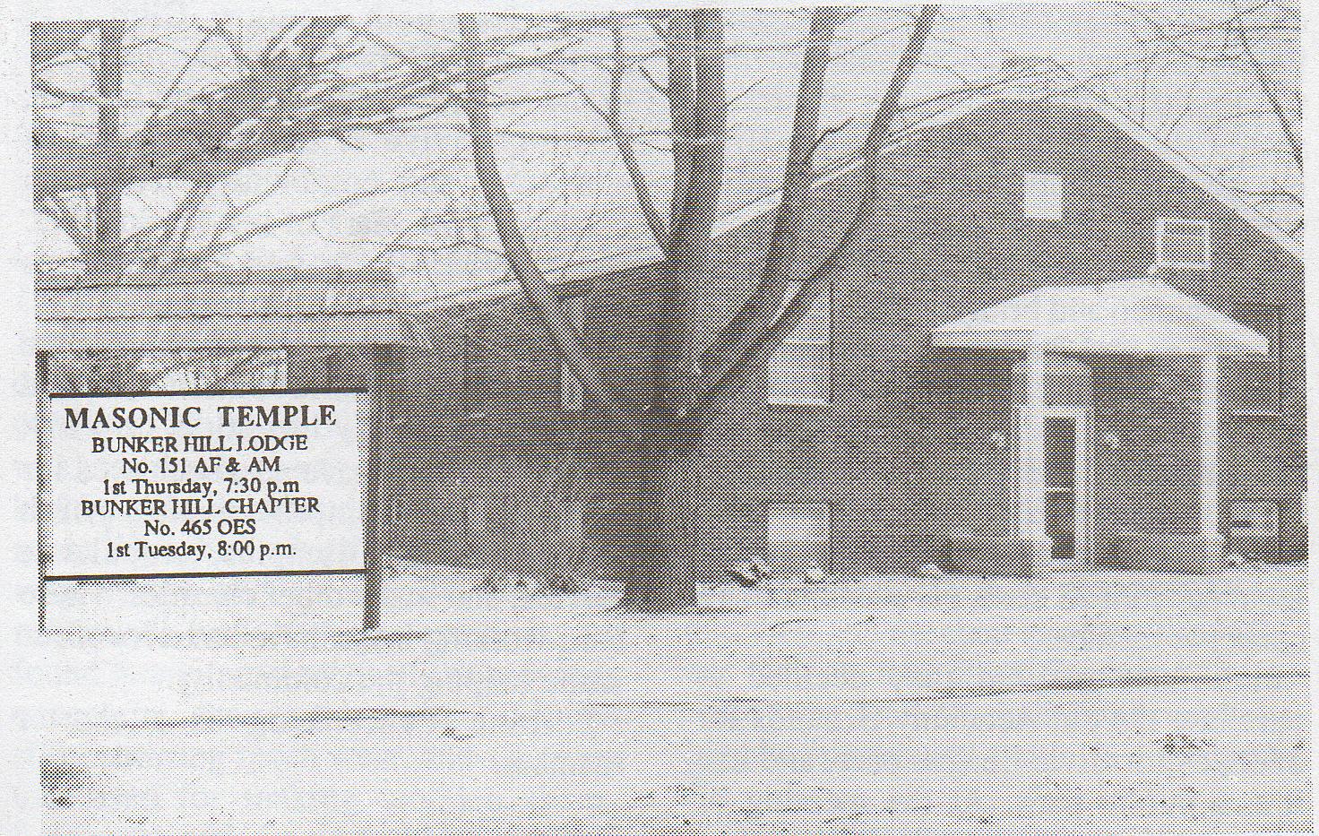 Stories from the Past The Bunker Hill Masonic Lodge