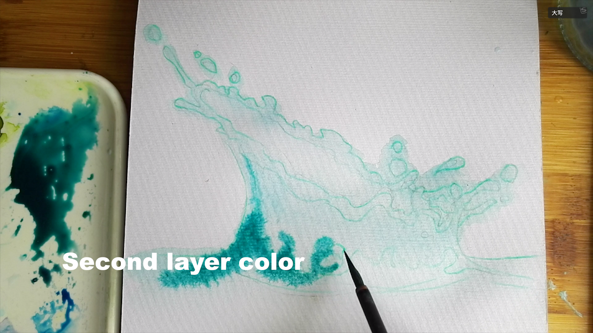 2 ways How to draw Watercolor water step by step tutorial easy for