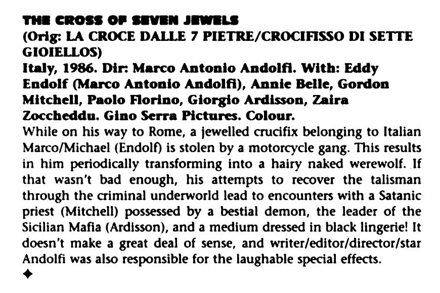 Chez Roubi's (Annie Belle Fan Blog) La croce dalle sette pietre (1987)