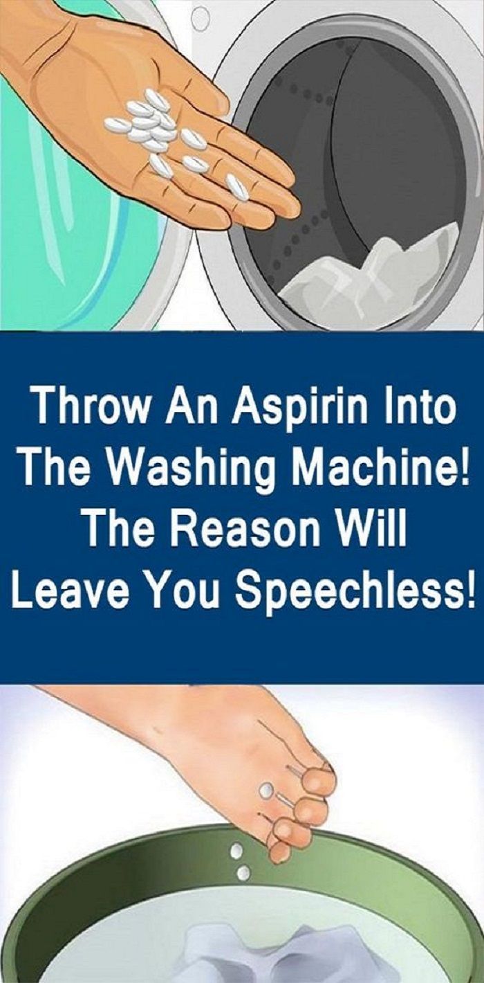 Throw an aspirin into the washing machine. The effect is perfect