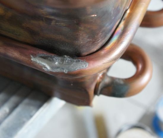 Как запаять свищ в теплообменнике газовой колонки Как запаять свищ в теплообменнике газовой колонки