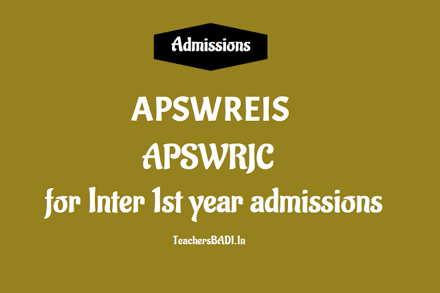 APSWREIS Inter 1st year Admission 2019 APSWREIS Inter 1st year Admission 2019,apswrjc inter 1st year admissions,apswreis junior inter admissions,apswreis inter admissions