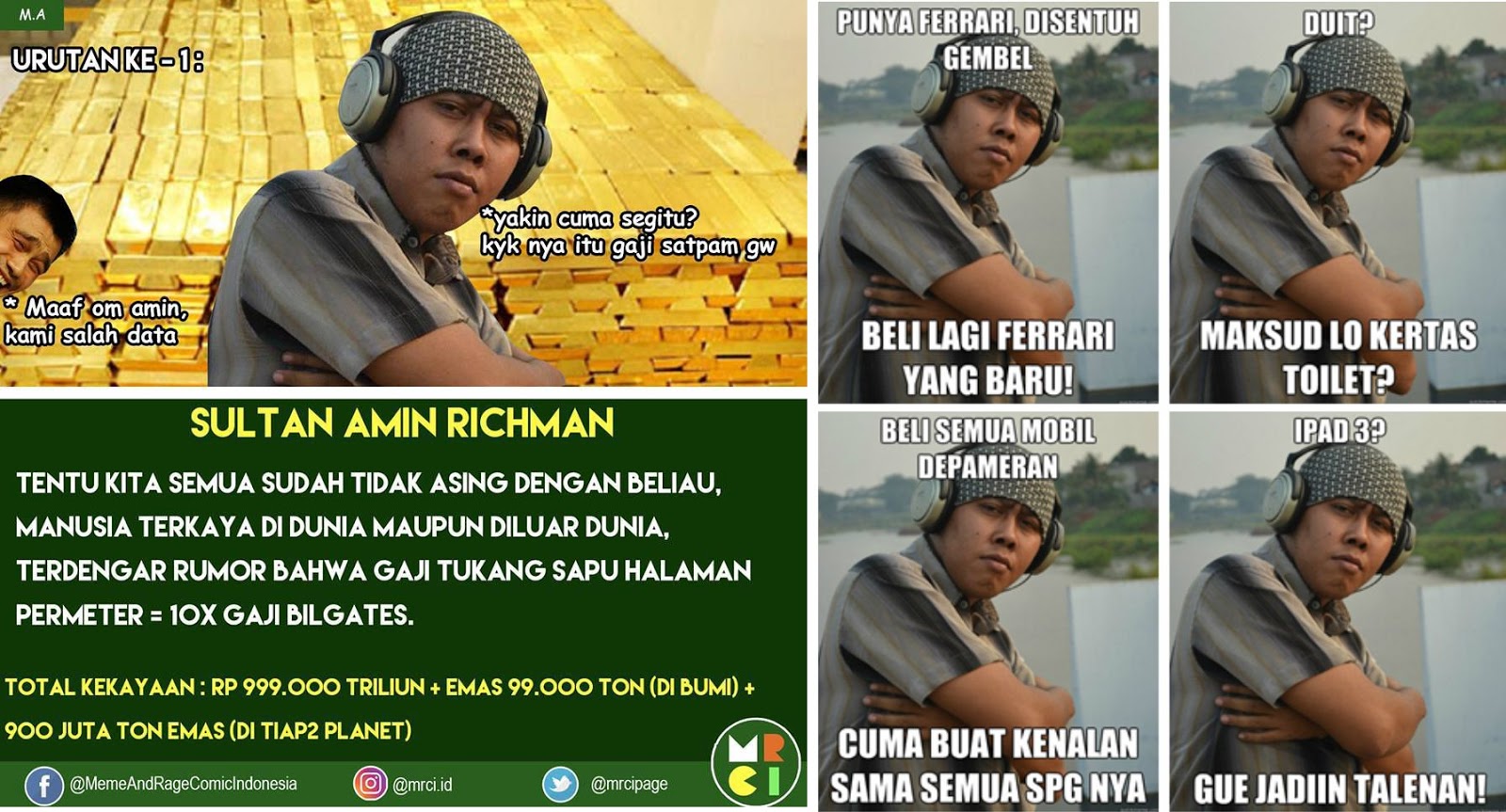 Biodata Asli Sultan Amin Richman Tokoh Meme Horang Kayah