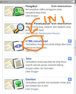 Cara tambah gedget di Blog