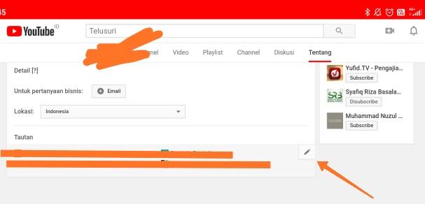 cara membuat link WA di youtube