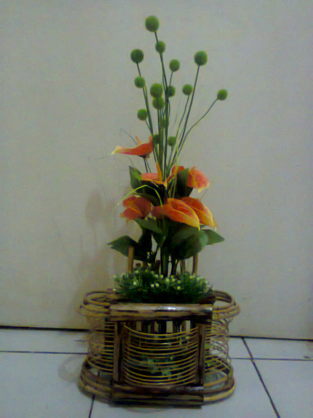  Vas  Bunga  Rotan dan Kayu Kerajinan  Rotan Kayu dan Bambu 