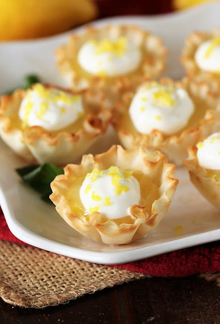 Lemon Curd Tartlets in Phyllo Dough Shells Image