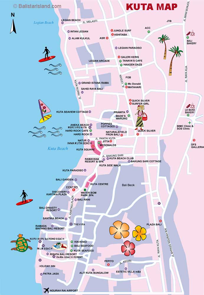 Peta Kota Peta Kuta Bali