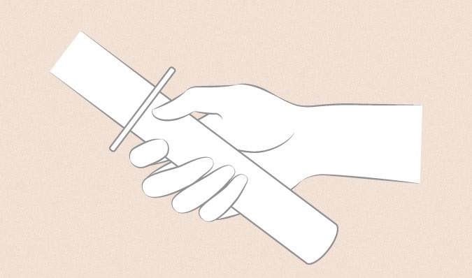 Anime hand holding sword sketch