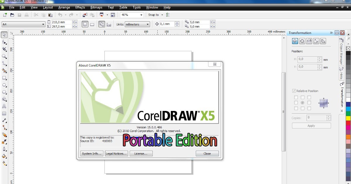 portable coreldraw graphics suite x5
