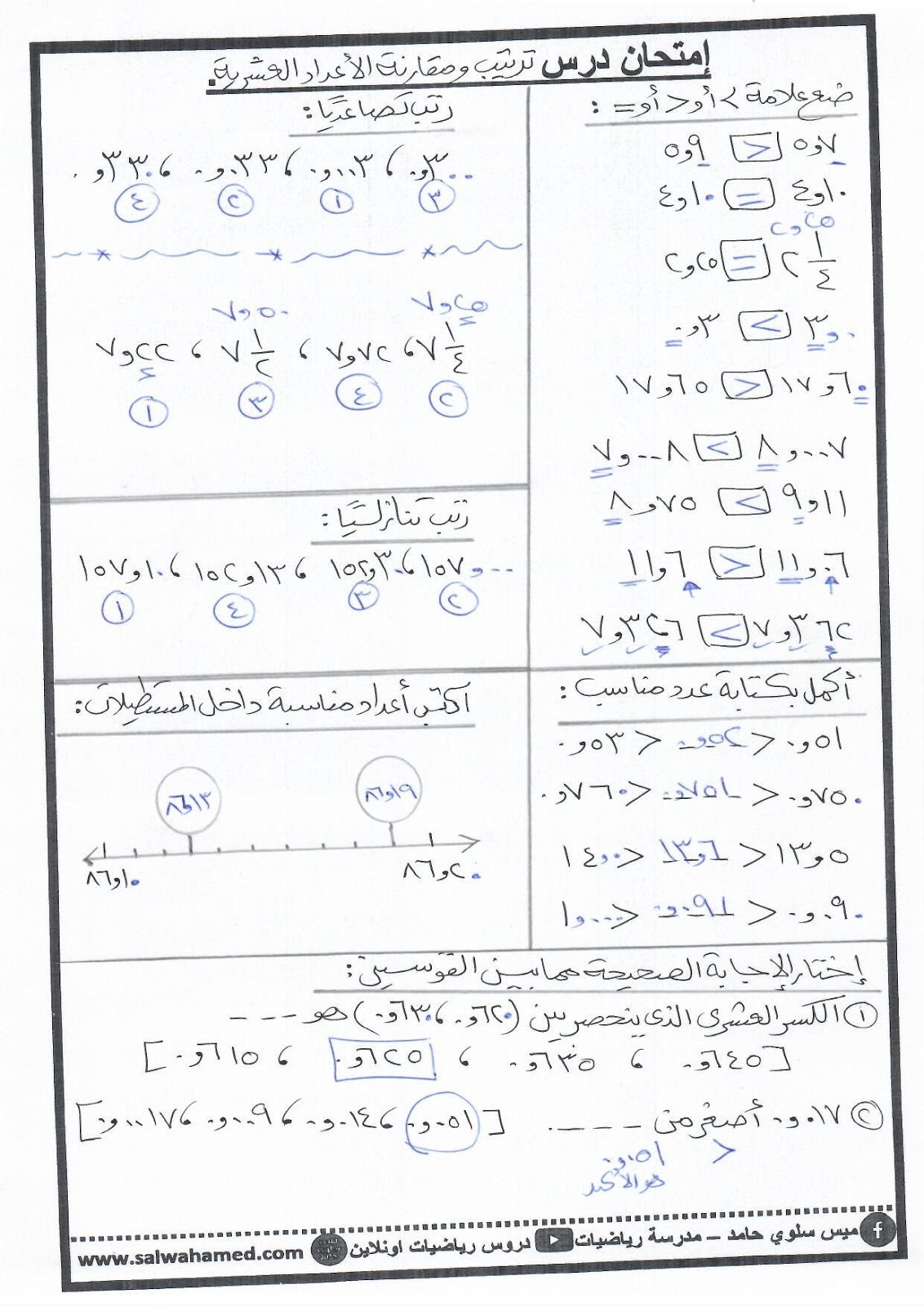 اي كسر فيما يلي لا يساوي