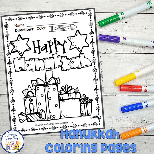 Hanukkah Coloring Pages - 18 Pages of Hanukkah Coloring Book Fun By Fern Smith's Classroom Ideas