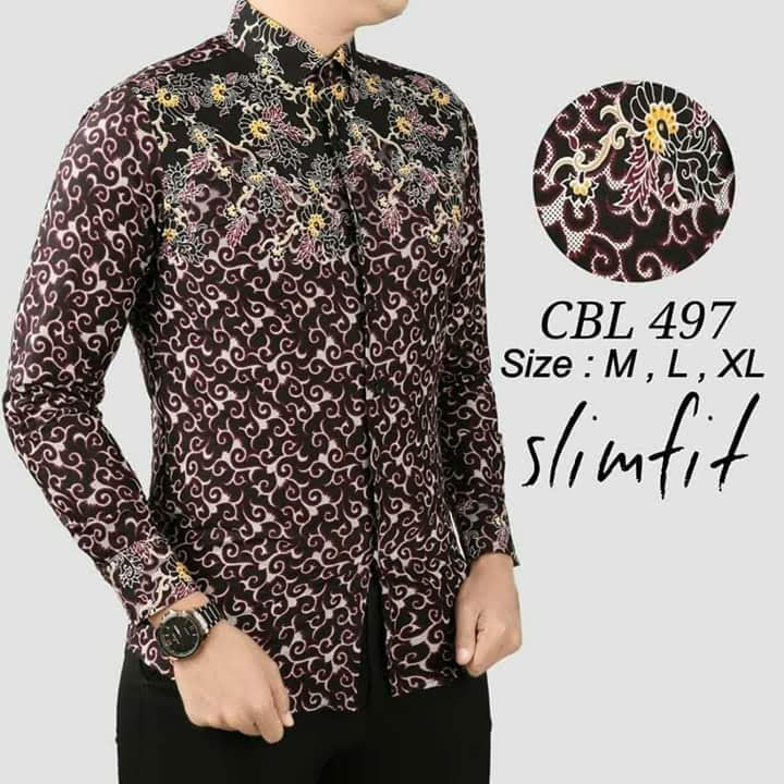 24 Model Baju Batik Pria Lengan Panjang Slimfit Terbaru 2019 Mesin Jahit