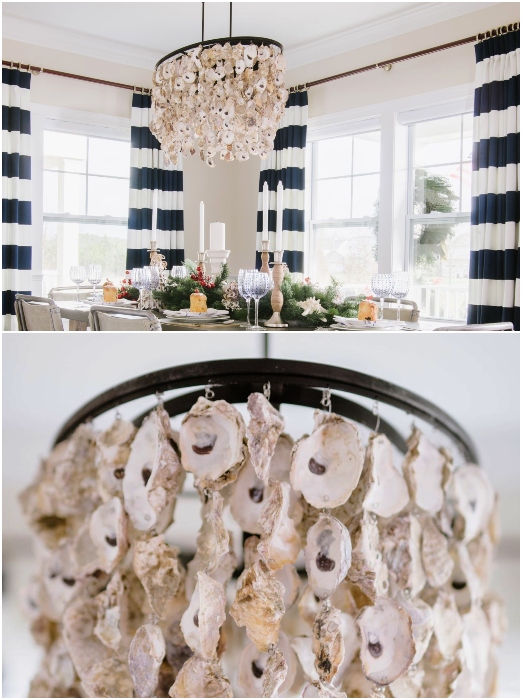 Oyster Seashell Pendant Chandelier