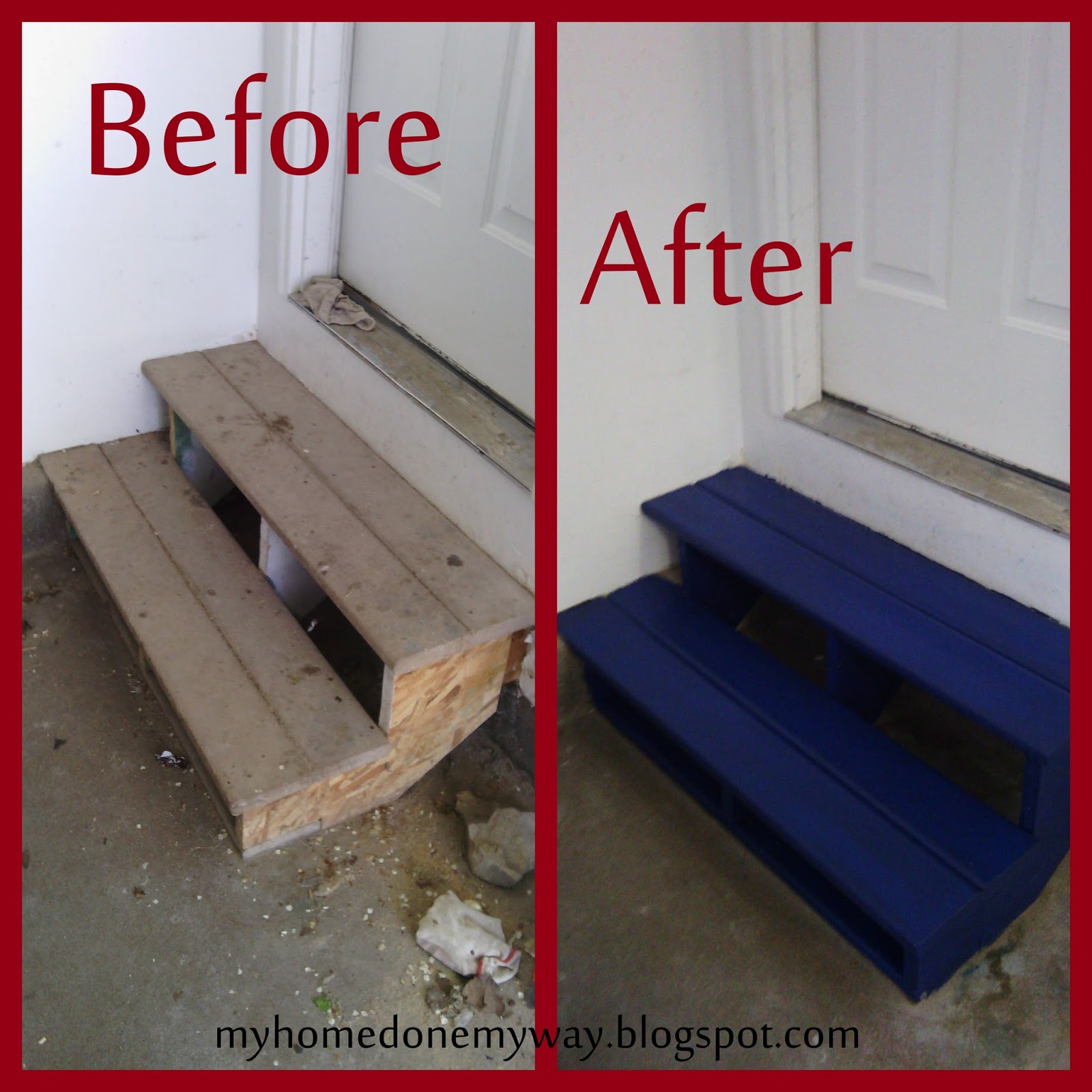 My Home Done My Way Paint Garage Steps