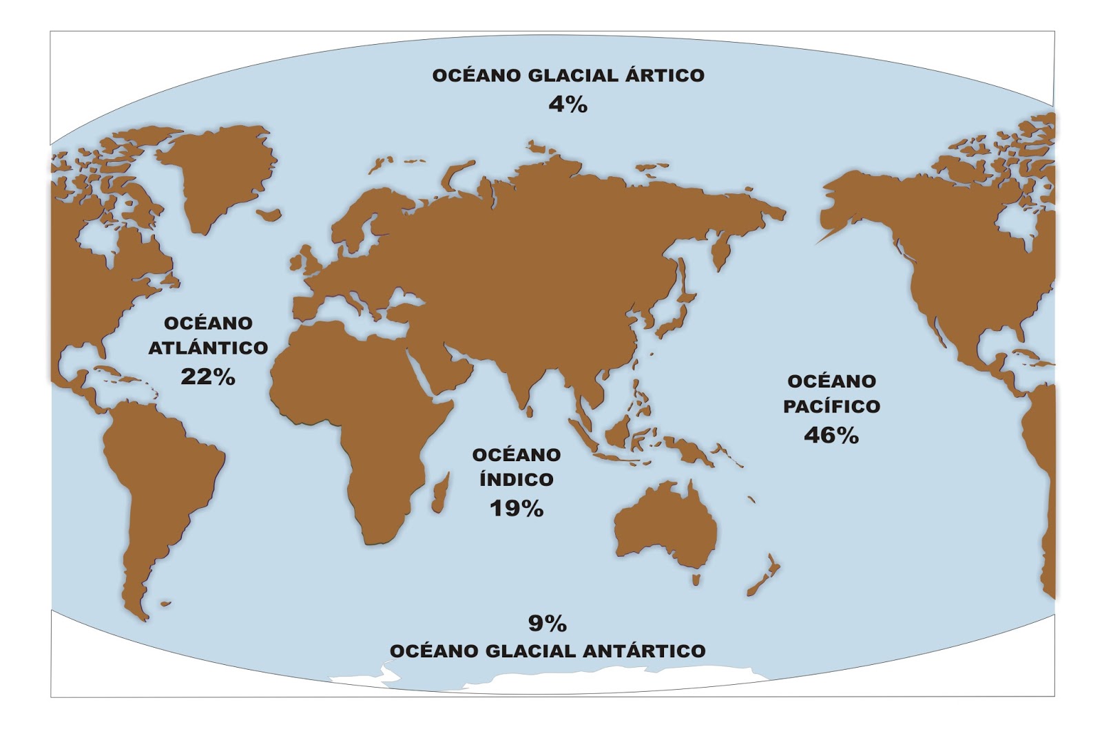 Continentes Oceanos Y Mares Imagui