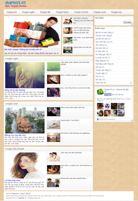 Truyện hay - Mẫu template blogspot dành cho website truyện, tin tức