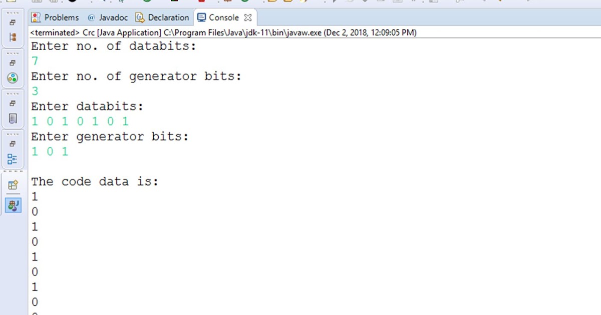 VTU CSE LABS CN 7 CRC
