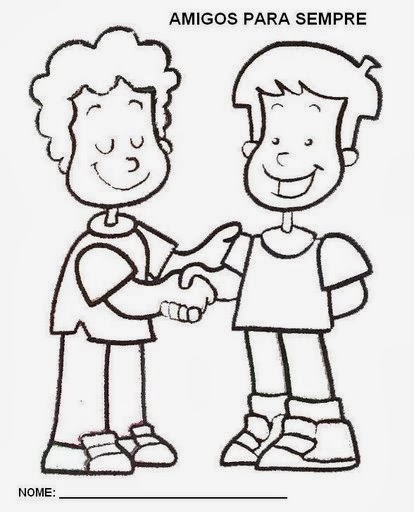 Colorir Amizade - Desenhos Para Colorir