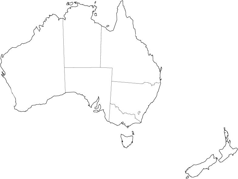 Карта австралии распечатать