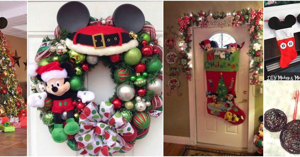 16 Ideas decorativas navideñas con temática de Mickey Mouse ~ cositasconmesh