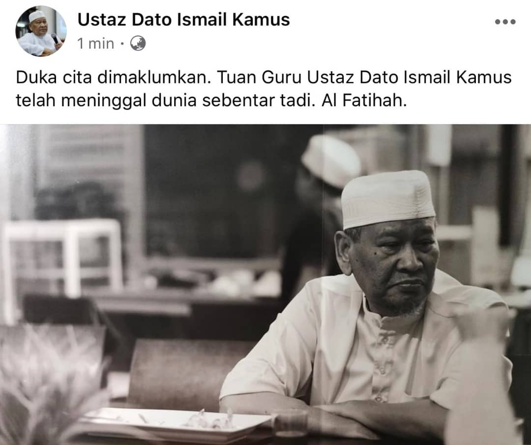 Ustaz Ismail Kamus meninggal dunia