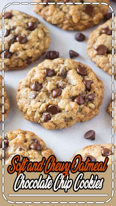 These soft and chewy oatmeal chocolate chip cookies are made with brown sugar, old fashioned oats, chopped walnuts & lots of chocolate chips for the perfect bakery-style cookie. You'll love how easy they are to make