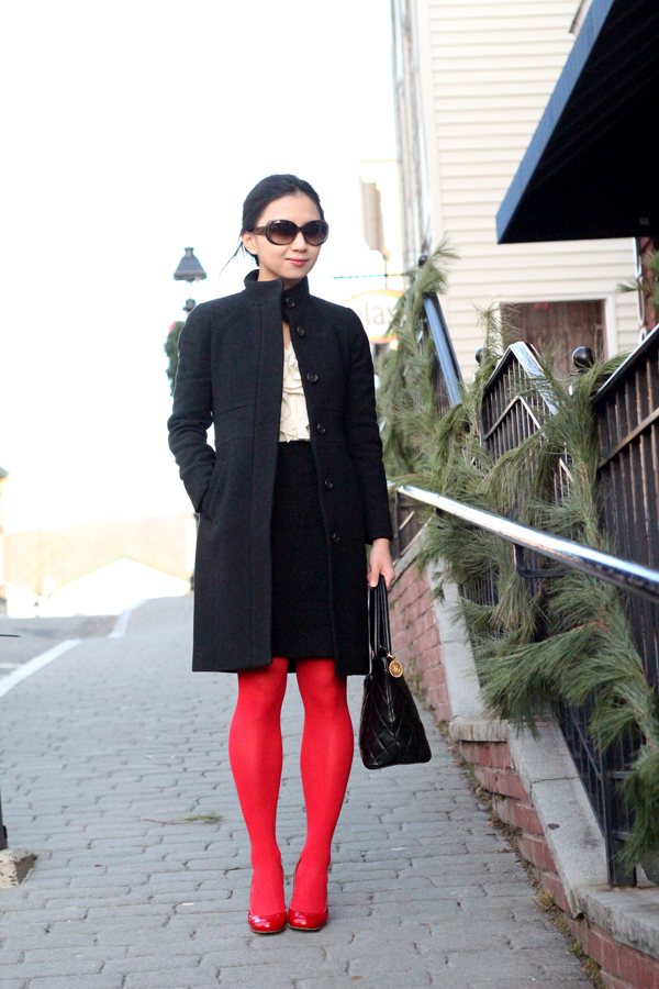 Wear It Five Ways : Red Tights - Elle Blogs