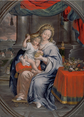 Maria mit dem Jesuskind vor Mariazell (1755), Anna Maria Babara Abesch Maria mit dem Jesuskind vor Mariazell (1755), Anna Maria Babara Abesch