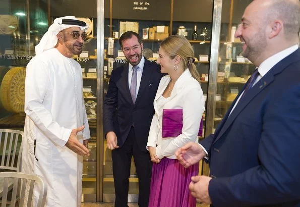 Hereditary Grand Duke Guillaume and Hereditary Grand Duchess Stephanie visit United Arab Emirates Abu Dhabi