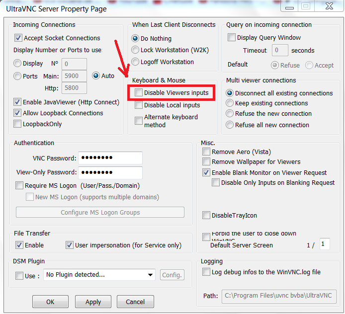 Problemilla con UltraVNC ~ Windows. informático simpático